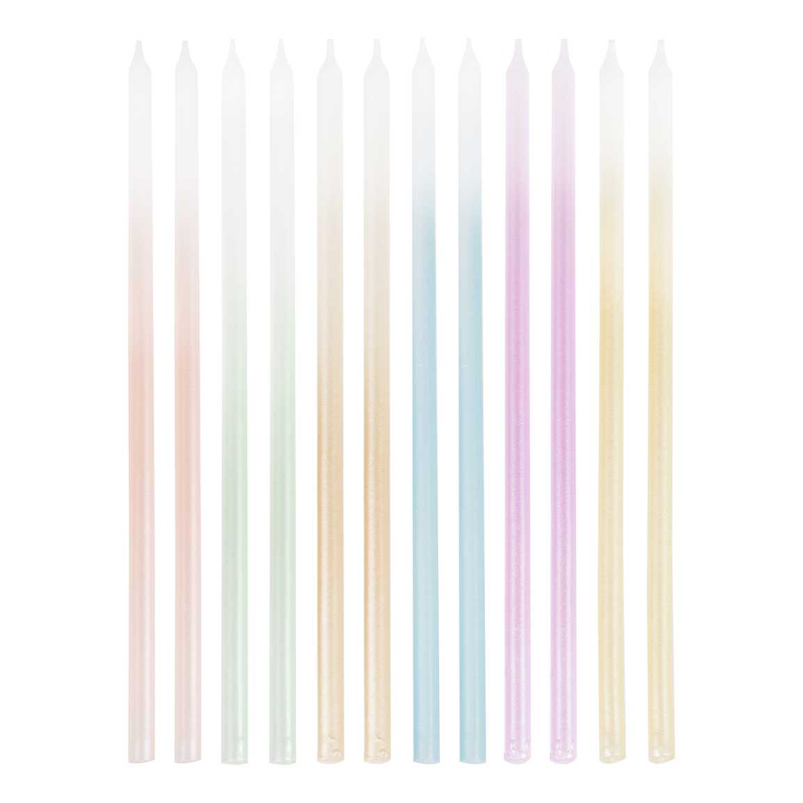TALL OMBRE CAKE CANDLES [SET OF 12]