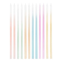 TALL OMBRE CAKE CANDLES [SET OF 12]