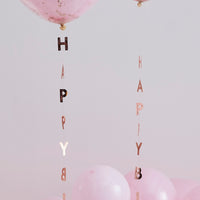 ROSE GOLD HAPPY BIRTHDAY TAIL [1 PC]