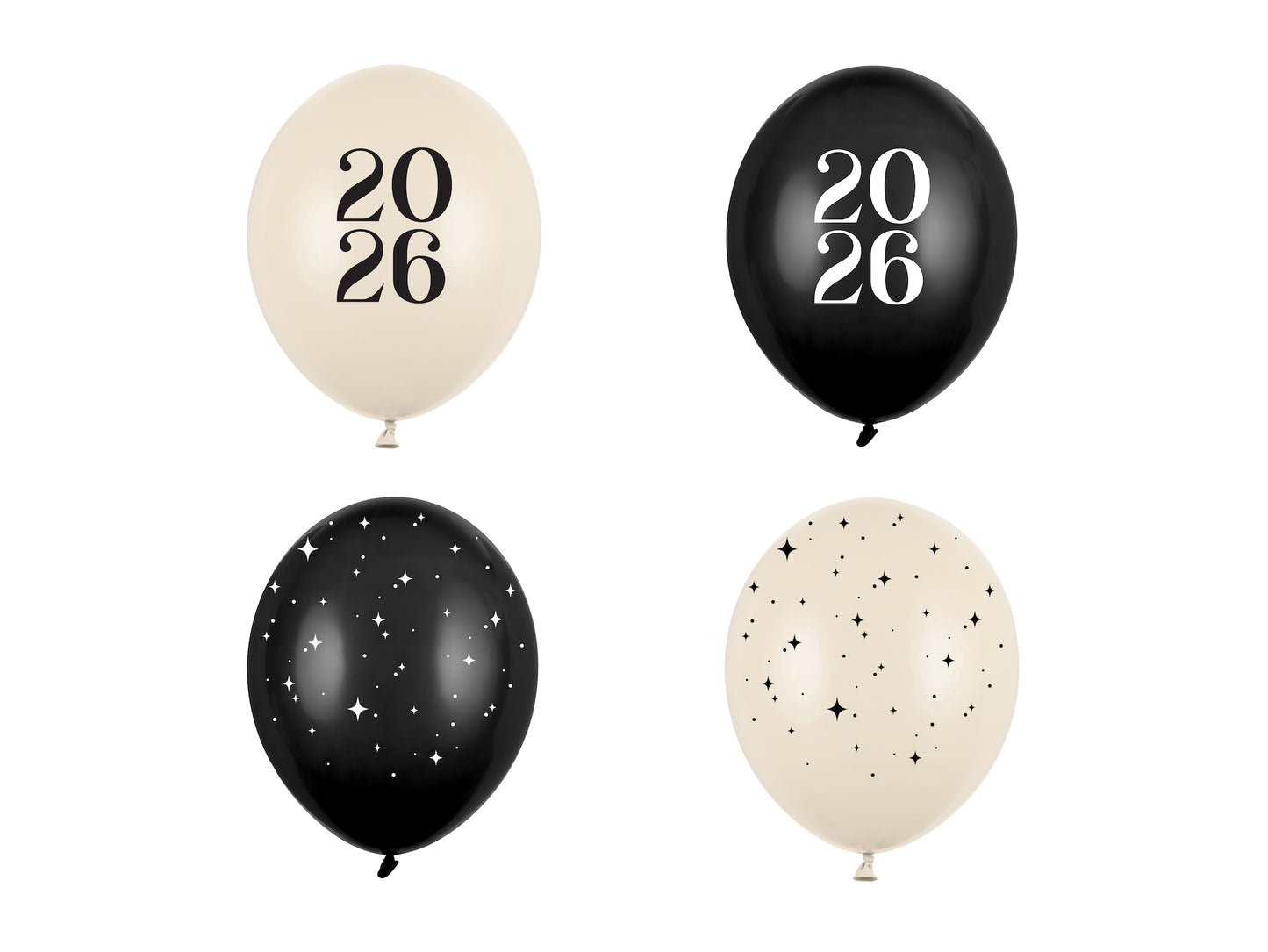 NEW YEAR 2026 LATEX BALLOONS [4 PCS]