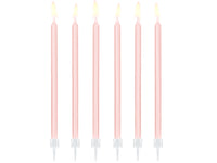 LIGHT PINK CANDLES [SET OF 12]