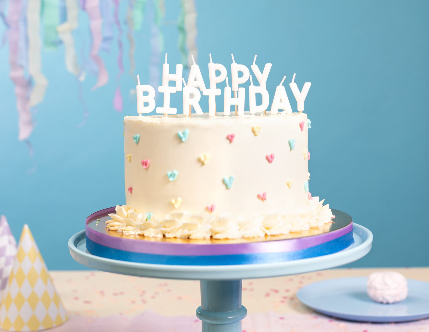 HAPPY BIRTHDAY WHITE CANDLES