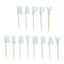 HAPPY BIRTHDAY LIGHT BLUE CANDLES