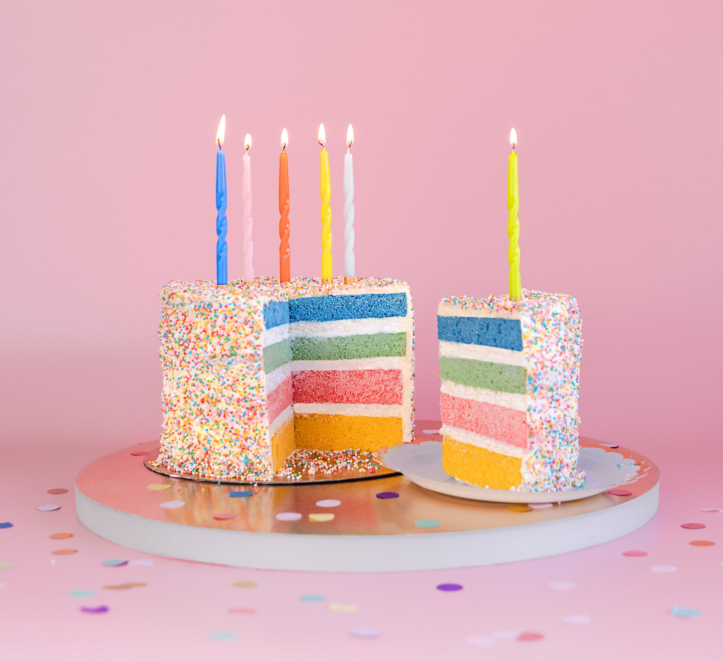 TWISTED COLORFUL BIRTHDAY CANDLES [6 PCS]