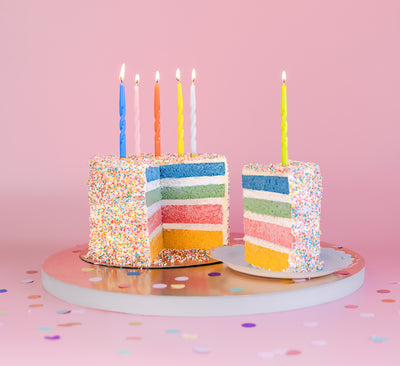 TWISTED COLORFUL BIRTHDAY CANDLES [6 PCS]