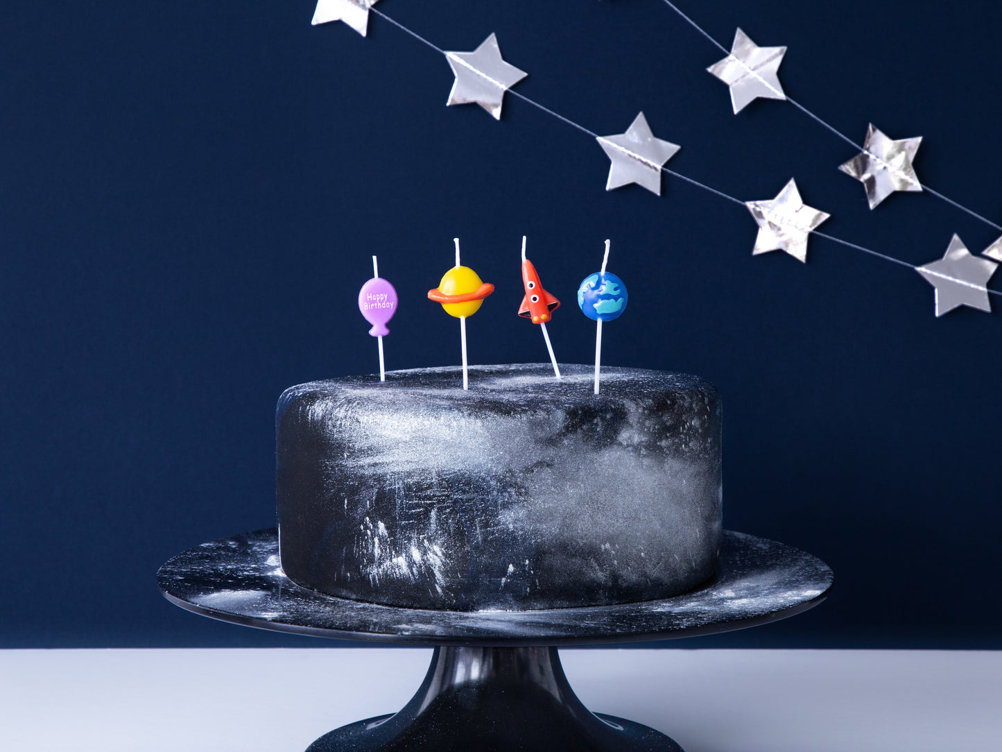 SPACE BIRTHDAY CANDLES [SET OF 4]