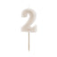 WARM WHITE NUMBER CANDLE