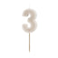 WARM WHITE NUMBER CANDLE