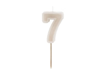 WARM WHITE NUMBER CANDLE