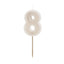 WARM WHITE NUMBER CANDLE