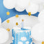 LITTLE CROWN NUMBER 1 PASTEL BLUE CANDLE