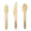 BLACK WOODEN CUTLERY [6 SETS]