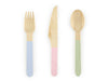 PASTEL WOODEN CUTLERY [6 SETS]