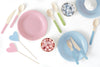 PASTEL WOODEN CUTLERY [6 SETS]