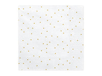 GOLD DOTS WHITE NAPKINS [PACK OF 20]