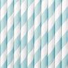 SKY BLUE STRIPED STRAWS [SET OF 10]