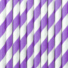 LILAC STRIPED STRAWS [SET OF 10]