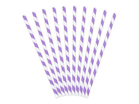 LILAC STRIPED STRAWS [SET OF 10]