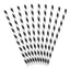 BLACK STRIPED STRAWS [SET OF 10]