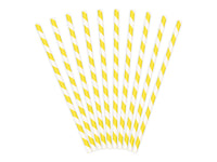 YELLOW STRIPES STRAWS [SET OF 10]