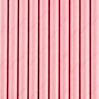 LIGHT PINK STRAWS [SET OF 10]