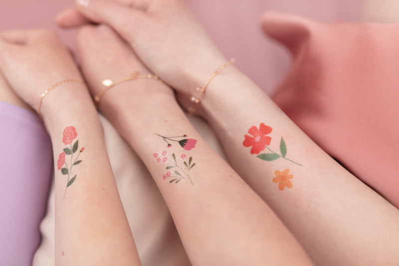 TEMPORARY TATTOOS FLOWERS