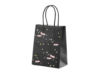 SPOOKY BATS BLACK AND PINK PARTY BAGS [1 PC]