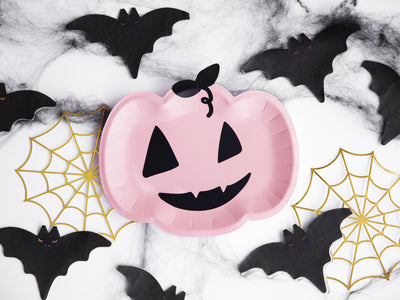 PINK PUMPKIN PLATES [SET OF 6]