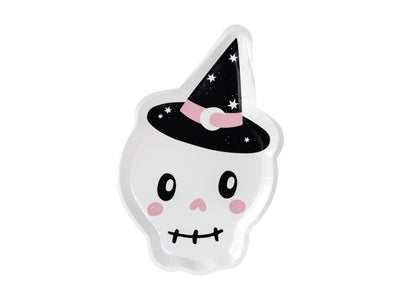 PINK SKULL SHAPED PLATES [SET OF 6]