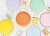 COLORFUL PAPER PARTY PLATES [SET OF 6]