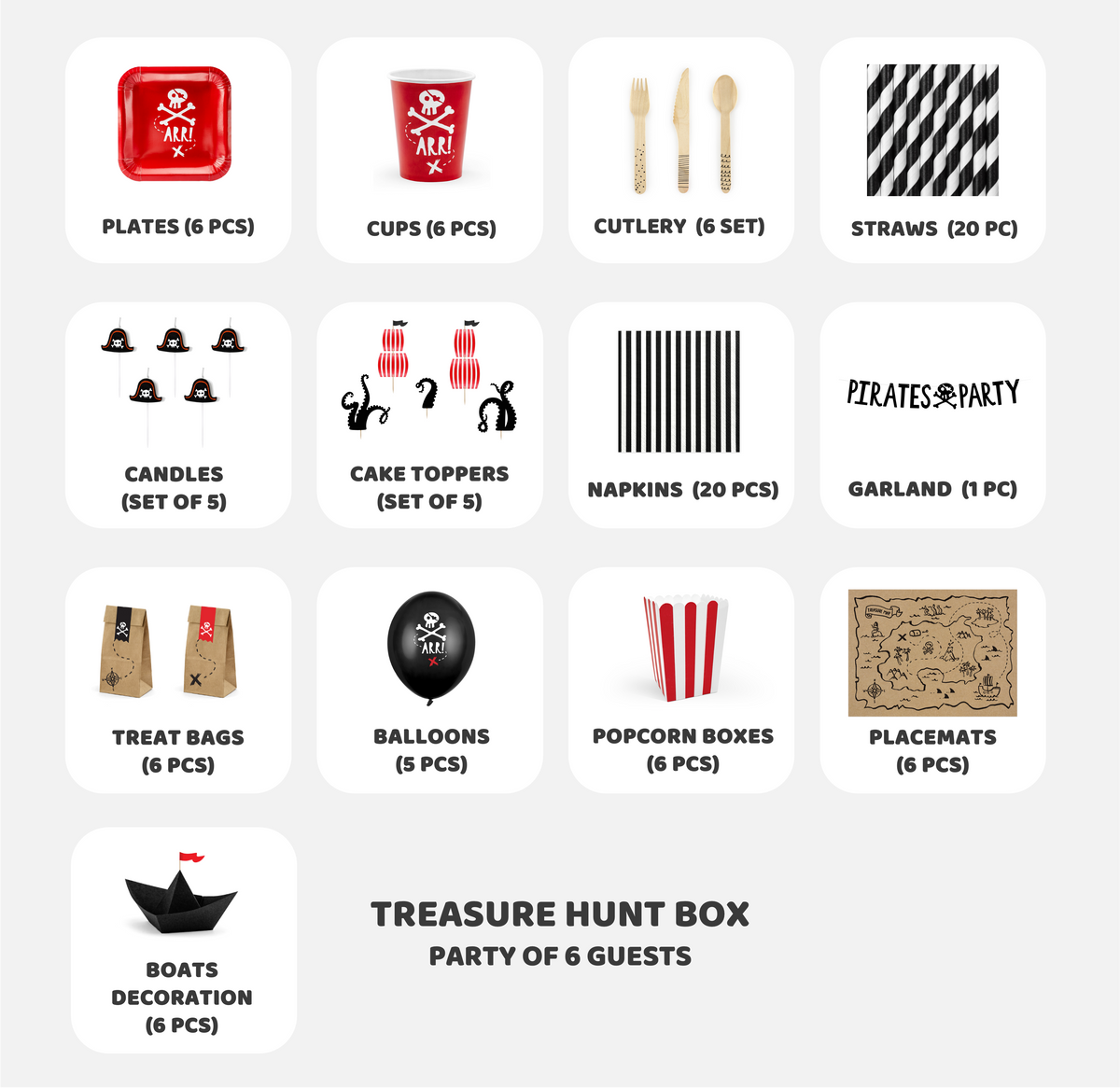 PIRATE BOX [PARTY OF 6]