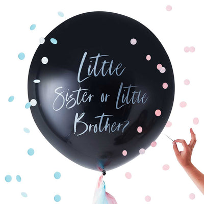 GENDER REVEAL LITTLE SISTER OR LITTLE BROTHER BALLOON
