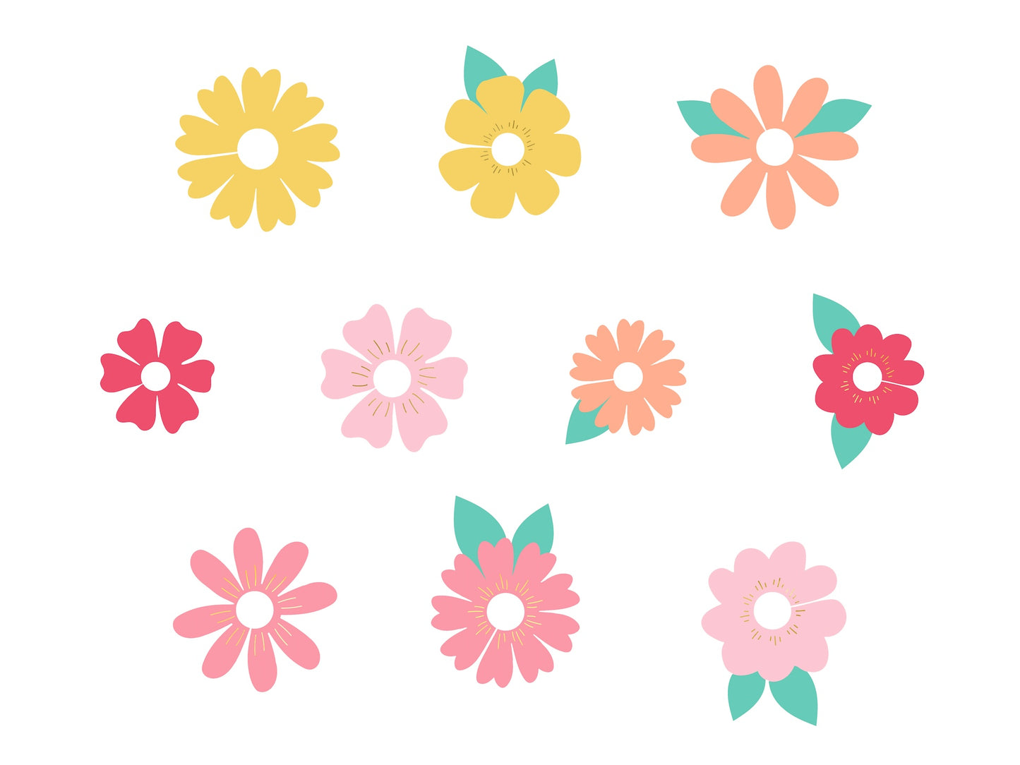 FLOWER DRINK TAGS