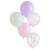 PINK, LILAC & PASTEL GREEN ROAR BALLOONS [5 PCS]