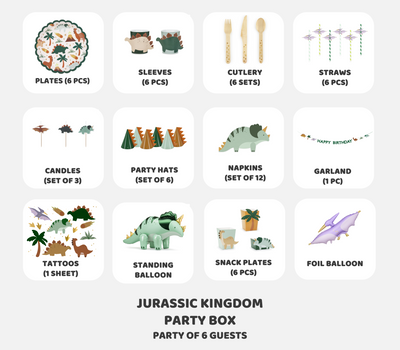 JURASSIC KINGDOM BOX [PARTY OF 6]
