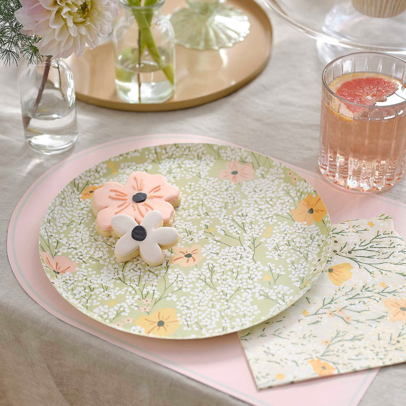 FLORAL PAPER PLATES