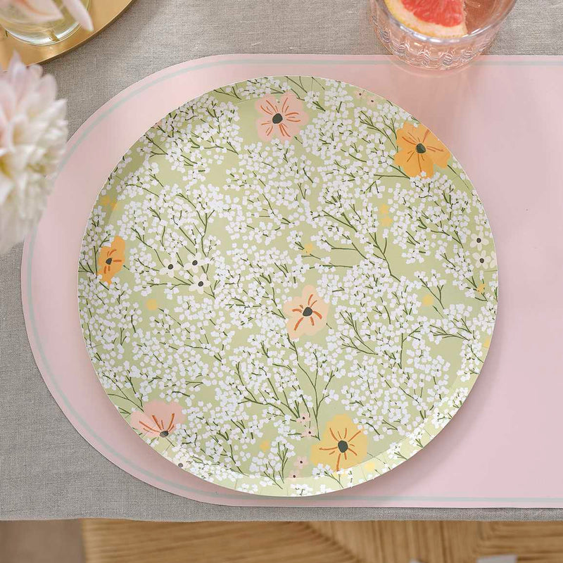 FLORAL PAPER PLATES