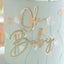 OH BABY GOLD METAL CAKE TOPPER