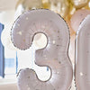 NUDE & GOLD SPECKLE 30th BIRTHDAY BALLOONS