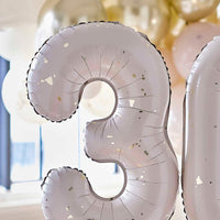 NUDE & GOLD SPECKLE 30th BIRTHDAY BALLOONS