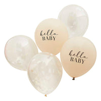 HELLO BABY CLOUD CONFETTI BALLOON BUNDLE [5 PCS]