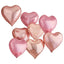 CUSTOMISABLE HEART BALLOONS WITH STICKERS [8 PCS]