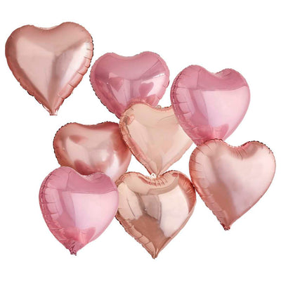 CUSTOMISABLE HEART BALLOONS WITH STICKERS [8 PCS]