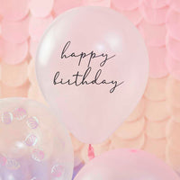 PEARLISED PINK & SHELL CONFETTI BALLOON BUNDLE [5 PCS]