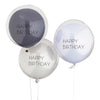 BLUE & GREY JUMBO DOUBLE LAYERED HAPPY BIRTHDAY BALLOONS [3 PCS]