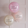 PINK DOUBLE JUMBO LAYERED HAPPY BIRTHDAY BALLOONS [3 PCS]