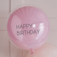 PINK DOUBLE JUMBO LAYERED HAPPY BIRTHDAY BALLOONS [3 PCS]