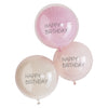 PINK DOUBLE JUMBO LAYERED HAPPY BIRTHDAY BALLOONS [3 PCS]