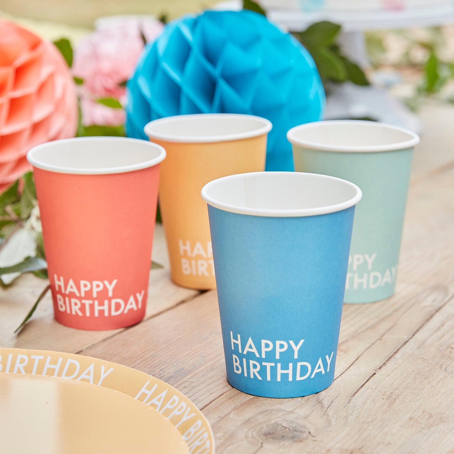 BRIGHT HAPPY BIRTHDAY PAPER CUPS [SET OF 8]