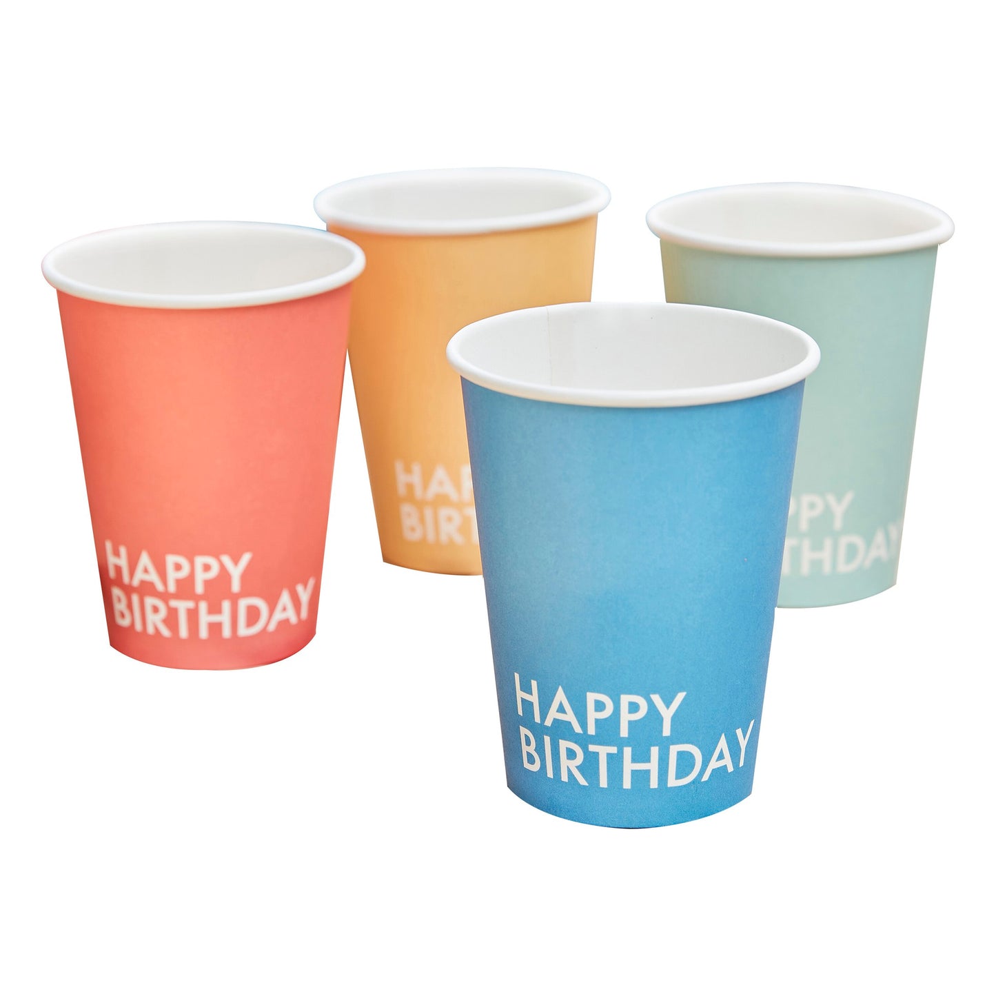 BRIGHT HAPPY BIRTHDAY PAPER CUPS [SET OF 8]